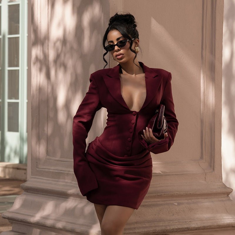 Main Attraction Blazer Mini Dress - Taydiane