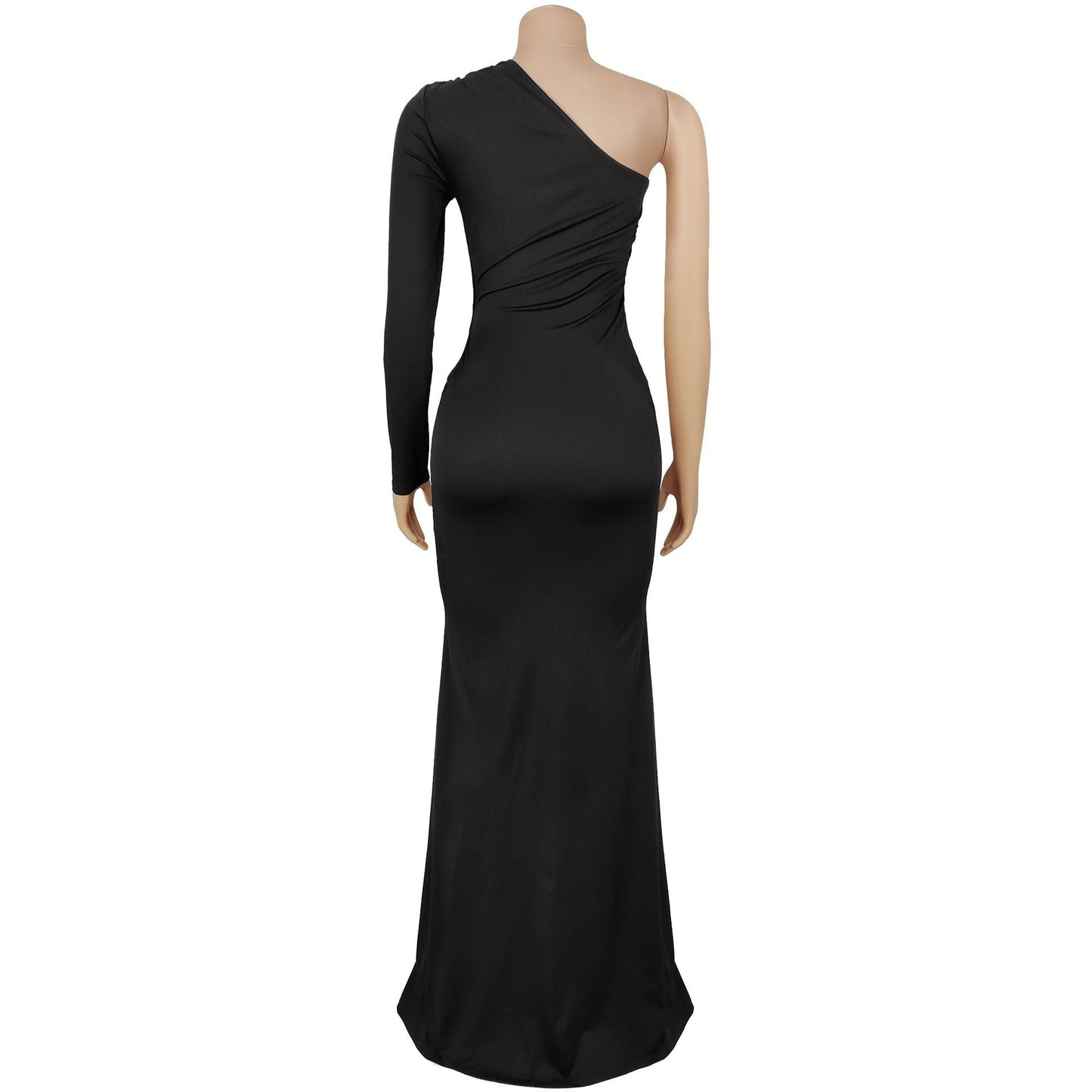 Midnight All Eyes On You One - Sleeve Maxi Dress - TayDiane