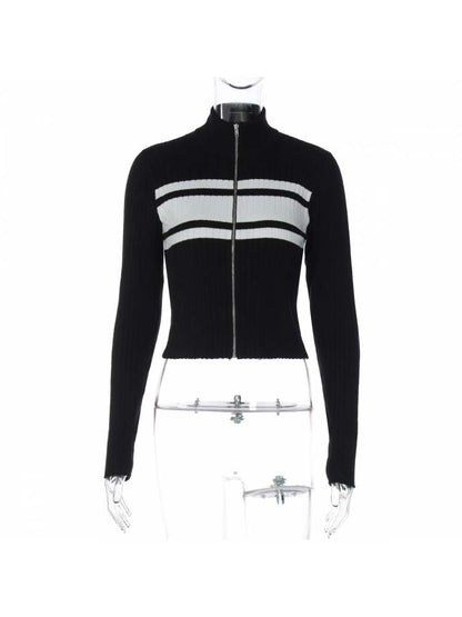 Midnight Motion Colorblock Zipper Top - TayDiane