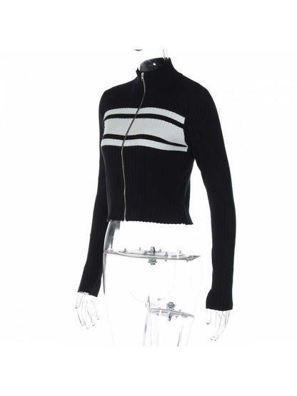 Midnight Motion Colorblock Zipper Top - TayDiane