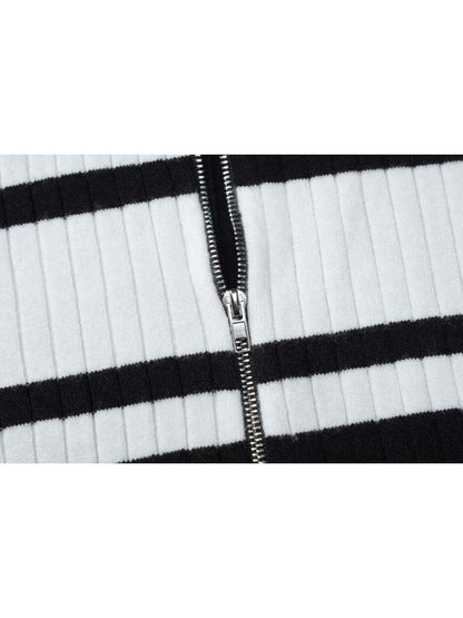 Midnight Motion Colorblock Zipper Top - TayDiane