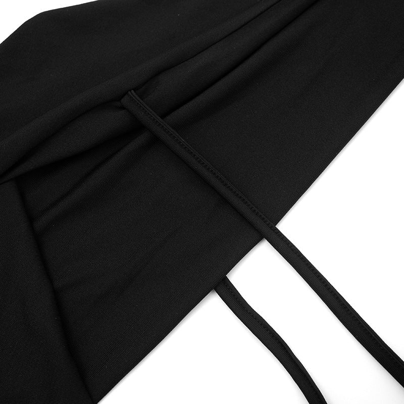 Midnight Muse Draped Halter Two - Piece Pant Set - Taydiane