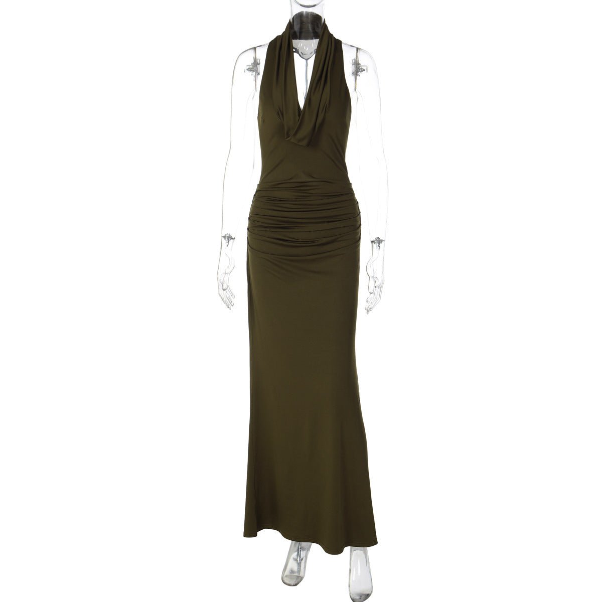 Midnight Muse Halter Maxi Dress - Taydiane