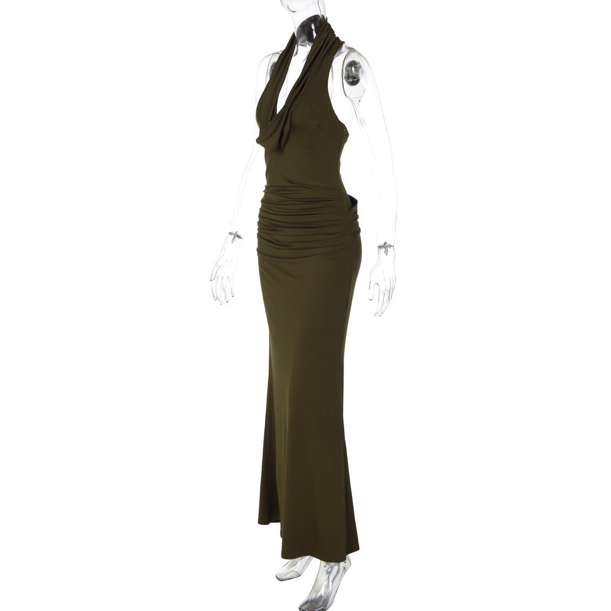 Midnight Muse Halter Maxi Dress - Taydiane