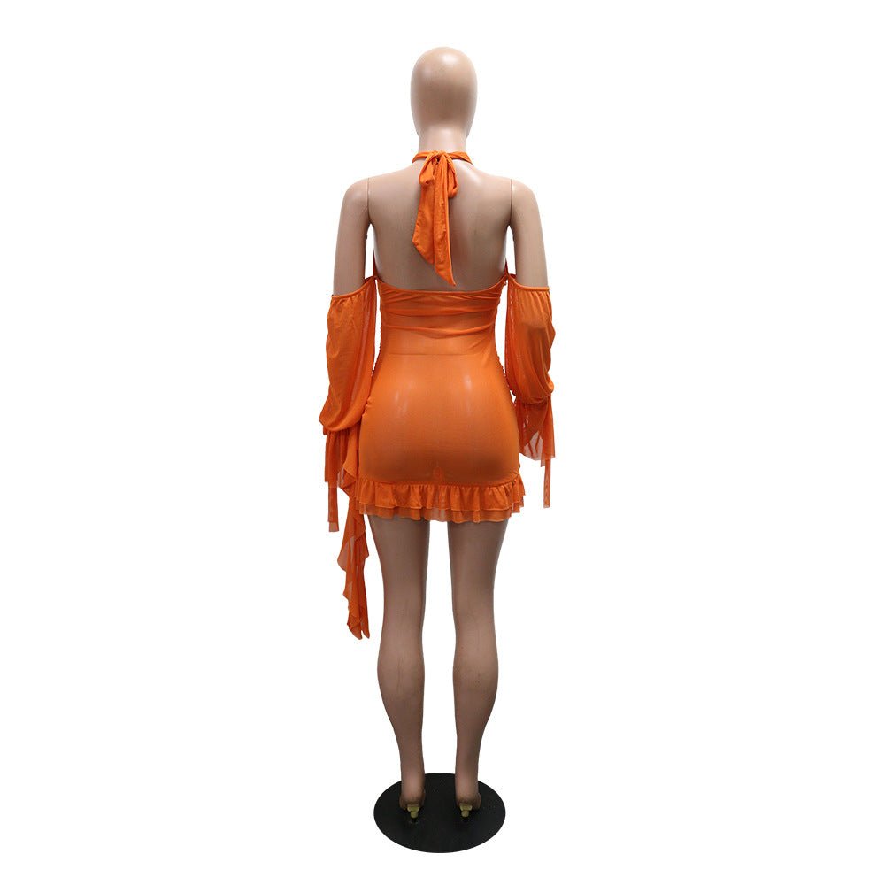Midnight Muse Ruched Mini Dress - Taydiane