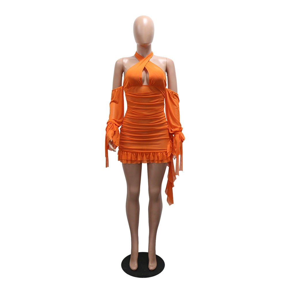 Midnight Muse Ruched Mini Dress - Taydiane