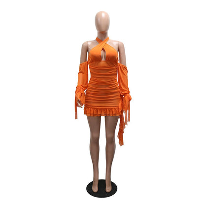 Midnight Muse Ruched Mini Dress - Taydiane