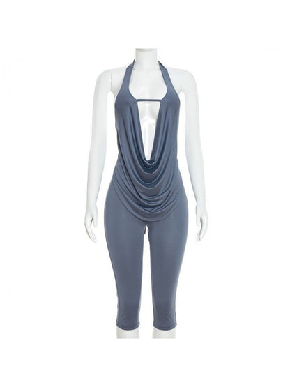 Midnight Temptation Capri Romper - Taydiane