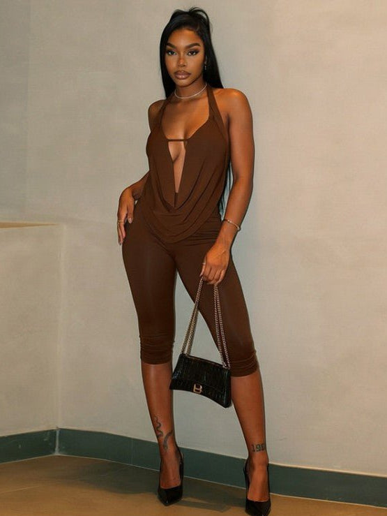 Midnight Temptation Capri Romper - Taydiane