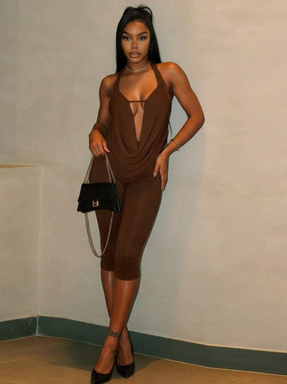 Midnight Temptation Capri Romper - Taydiane