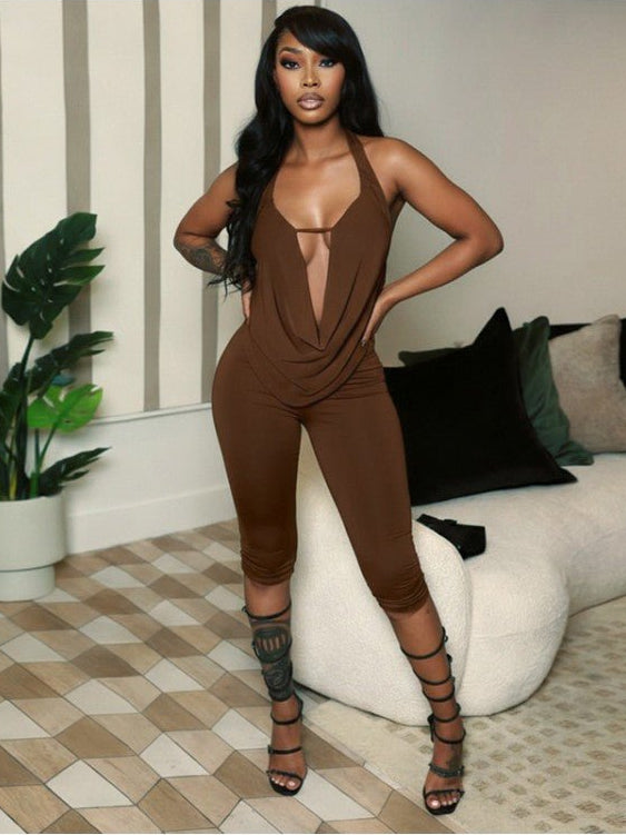 Midnight Temptation Capri Romper - Taydiane