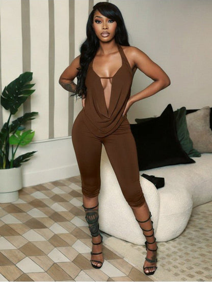 Midnight Temptation Capri Romper - Taydiane