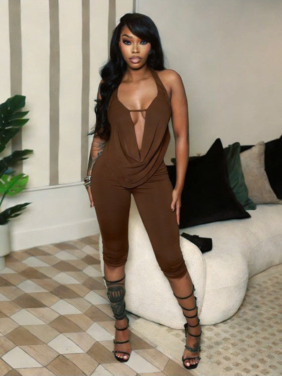 Midnight Temptation Capri Romper - Taydiane