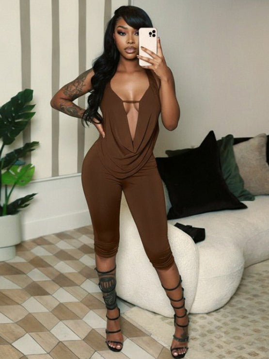 Midnight Temptation Capri Romper - Taydiane