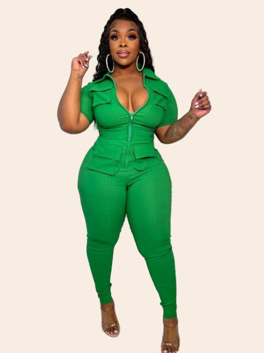 Milan Zip - Front Utility Jumpsuit - TayDiane