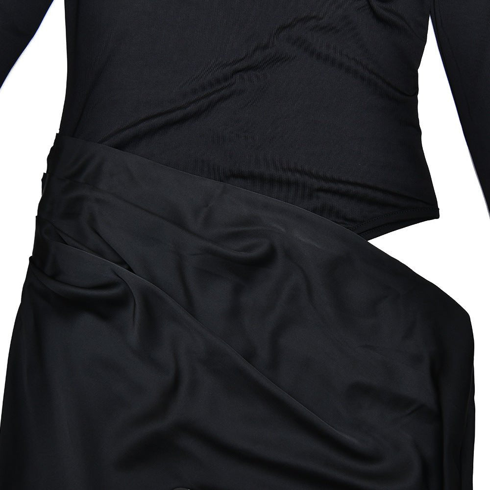 Mock - Neck Cutout Maxi Dress - TayDiane