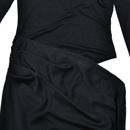 Mock - Neck Cutout Maxi Dress - TayDiane