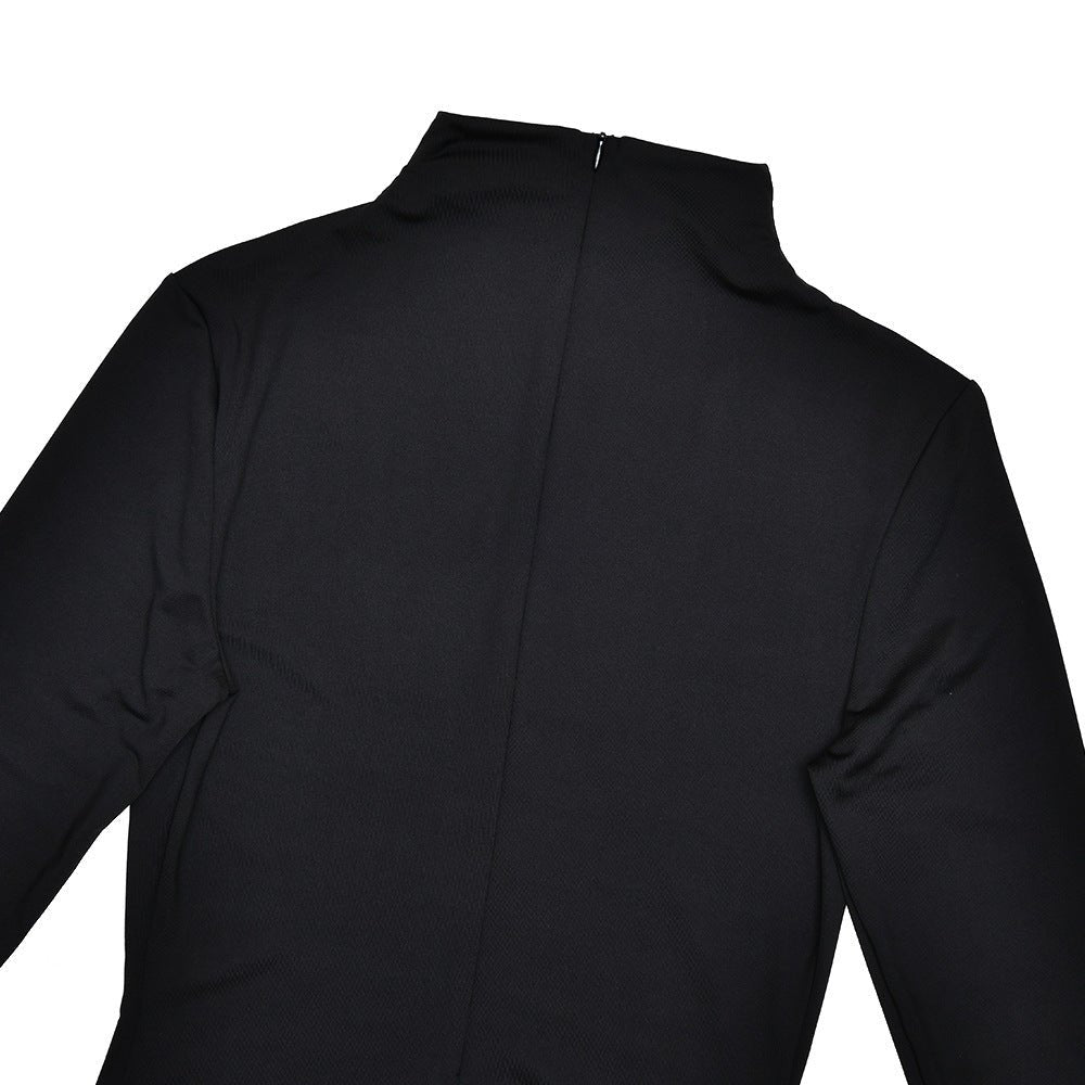 Mock - Neck Cutout Maxi Dress - TayDiane