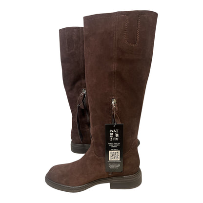 Naturalizer Ontime Chocolate Suede Knee-High Boots Size 9M - Taydiane