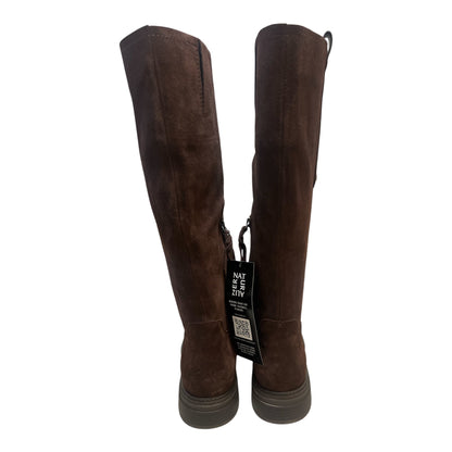 Naturalizer Ontime Chocolate Suede Knee-High Boots Size 9M - Taydiane