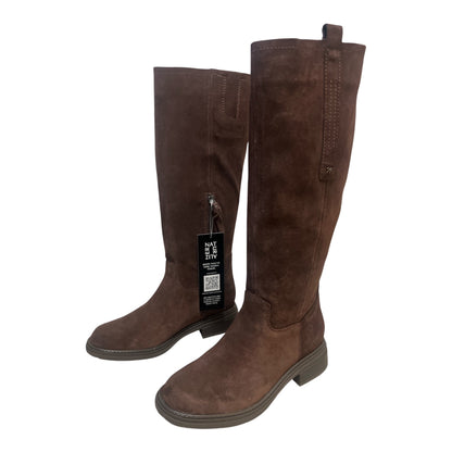 Naturalizer Ontime Chocolate Suede Knee-High Boots Size 9M - Taydiane