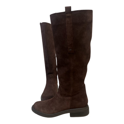 Naturalizer Ontime Chocolate Suede Knee-High Boots Size 9M - Taydiane