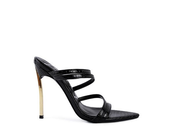 NEW AFFAIR Croc Metal High Heeled Sandals - TayDiane