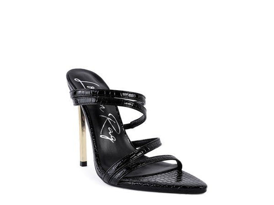 NEW AFFAIR Croc Metal High Heeled Sandals - TayDiane