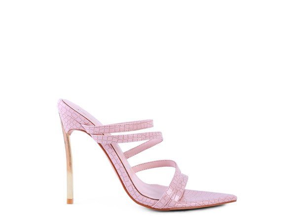 NEW AFFAIR Croc Metal High Heeled Sandals - TayDiane