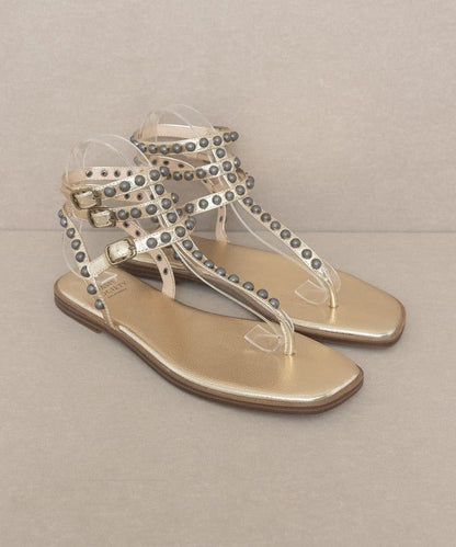 Oaklyn - Studded Gladiator Sandal - TayDiane