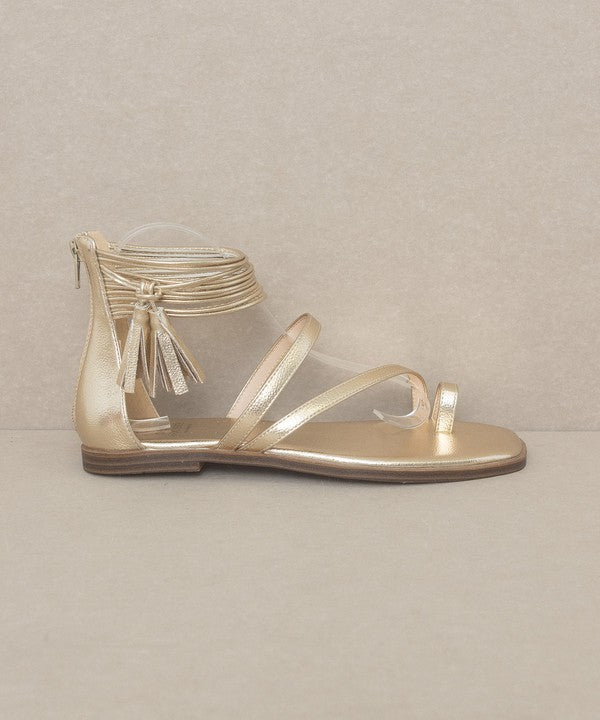 Oasis Society Abril - Strappy Ankle Wrap Sandal - TayDiane