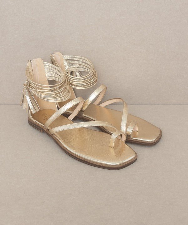 Oasis Society Abril - Strappy Ankle Wrap Sandal - TayDiane