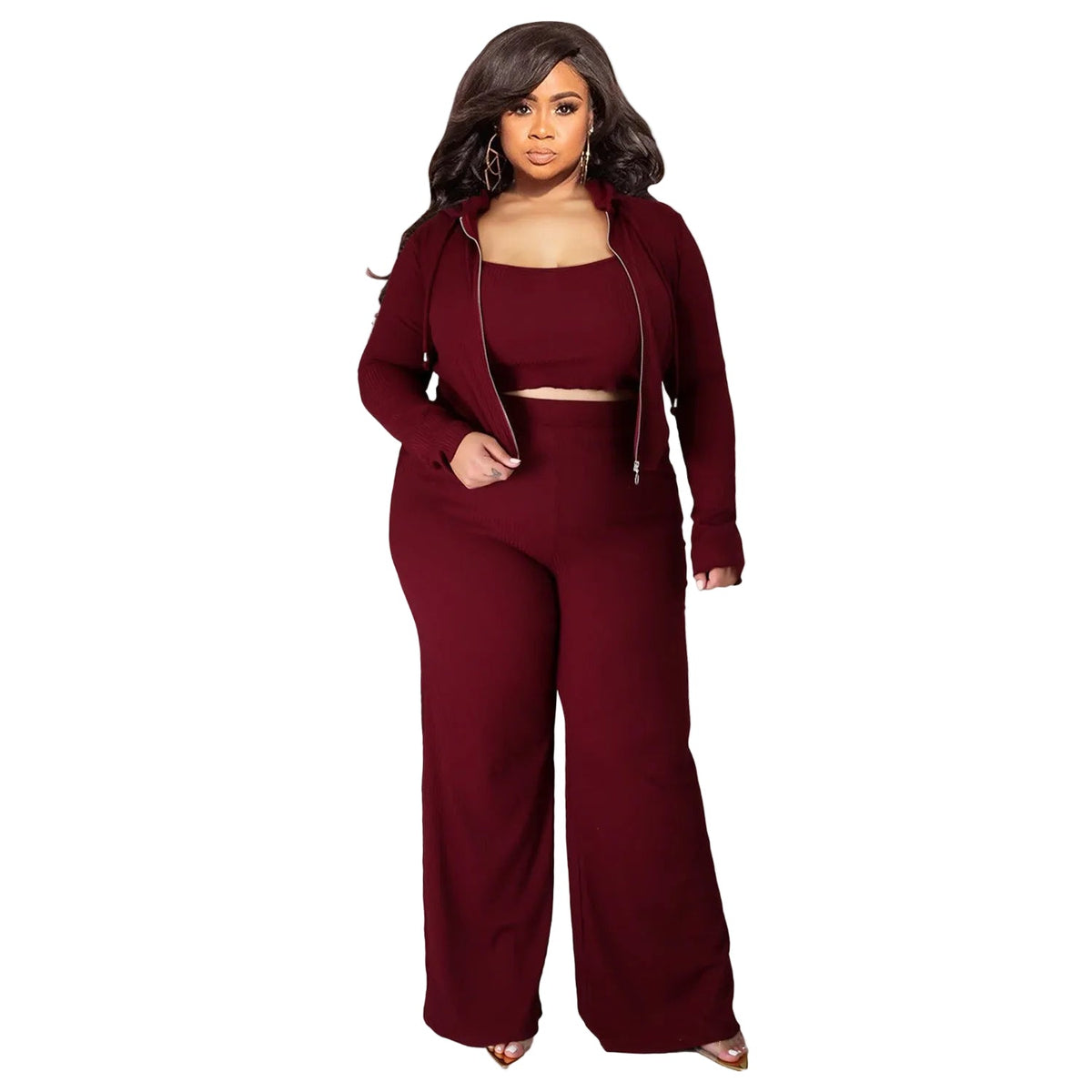 Off-Duty Chic Three-Piece Set - Taydiane