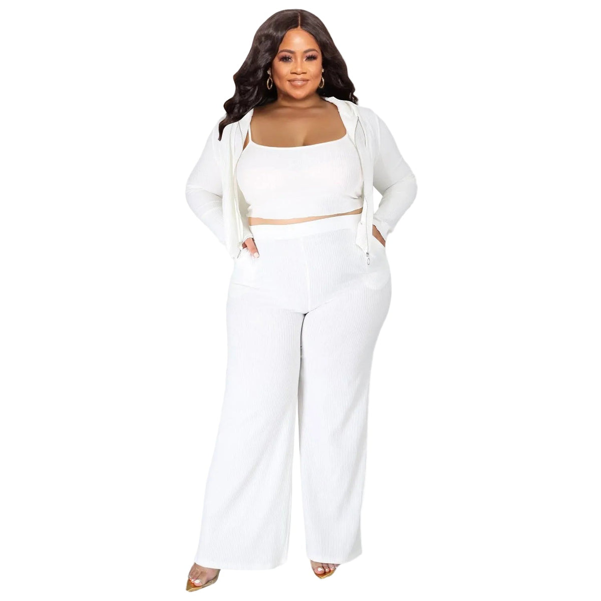 Off-Duty Chic Three-Piece Set - Taydiane