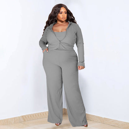 Off-Duty Chic Three-Piece Set - Taydiane