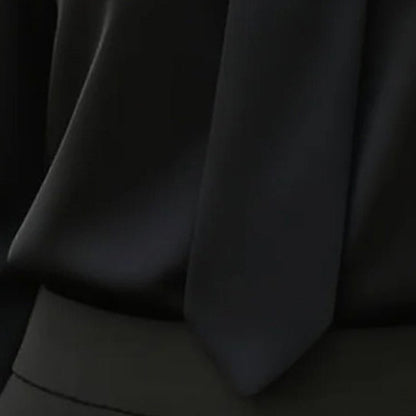 Off - Shoulder Collared Tie Blouse - TayDiane