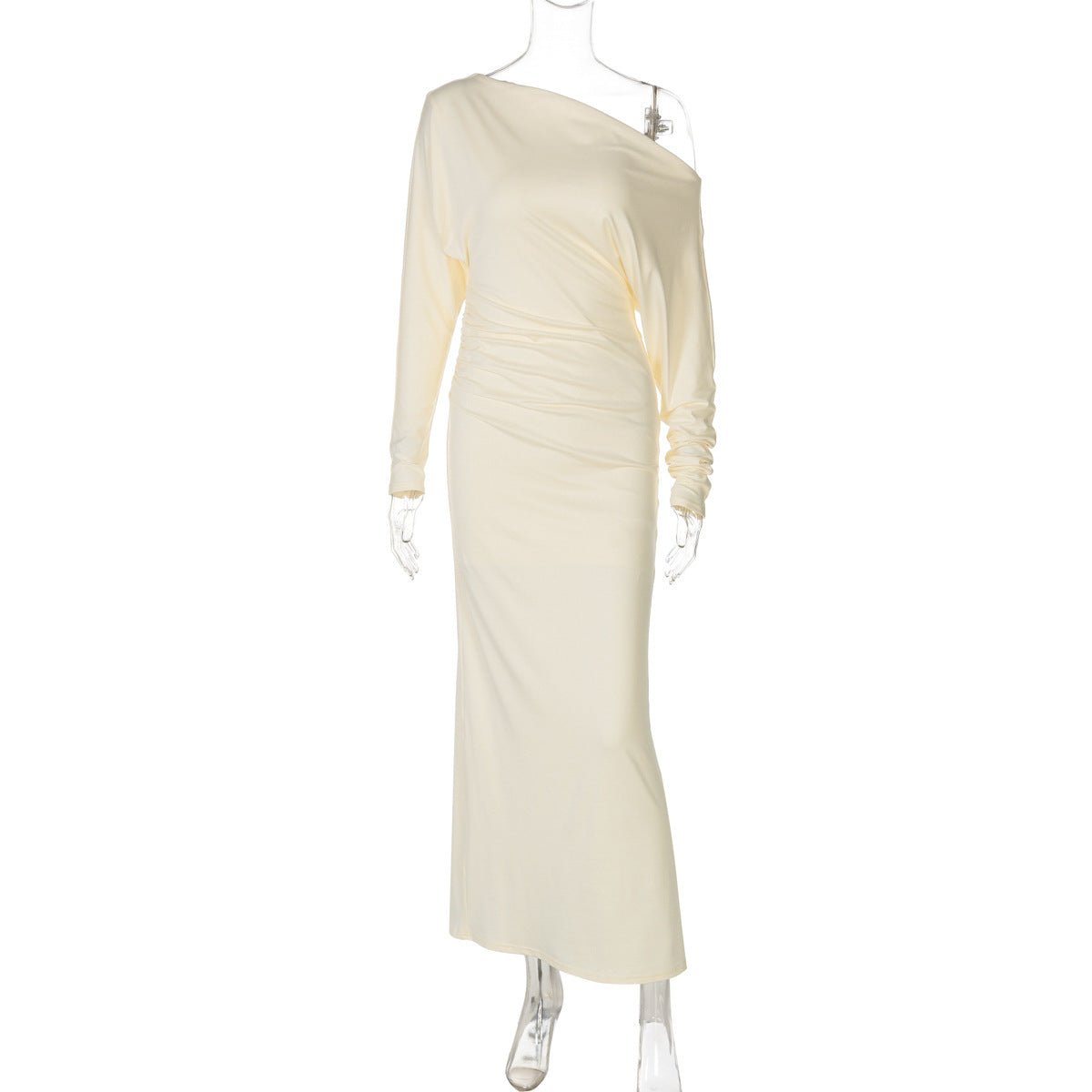 Off - Shoulder Long Sleeve Maxi Dress - TayDiane