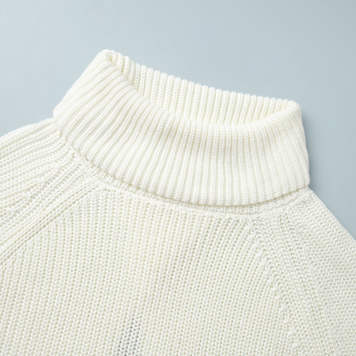 Open - Back Chunky Turtleneck Sweater - TayDiane