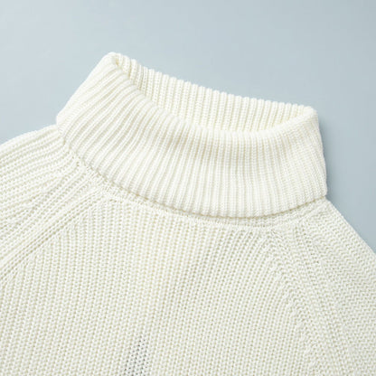 Open - Back Chunky Turtleneck Sweater - TayDiane