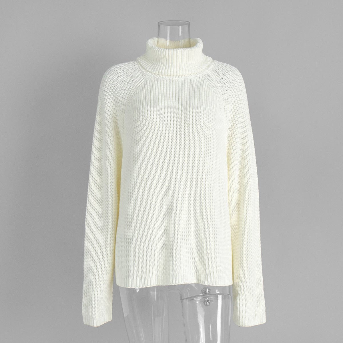 Open - Back Chunky Turtleneck Sweater - TayDiane