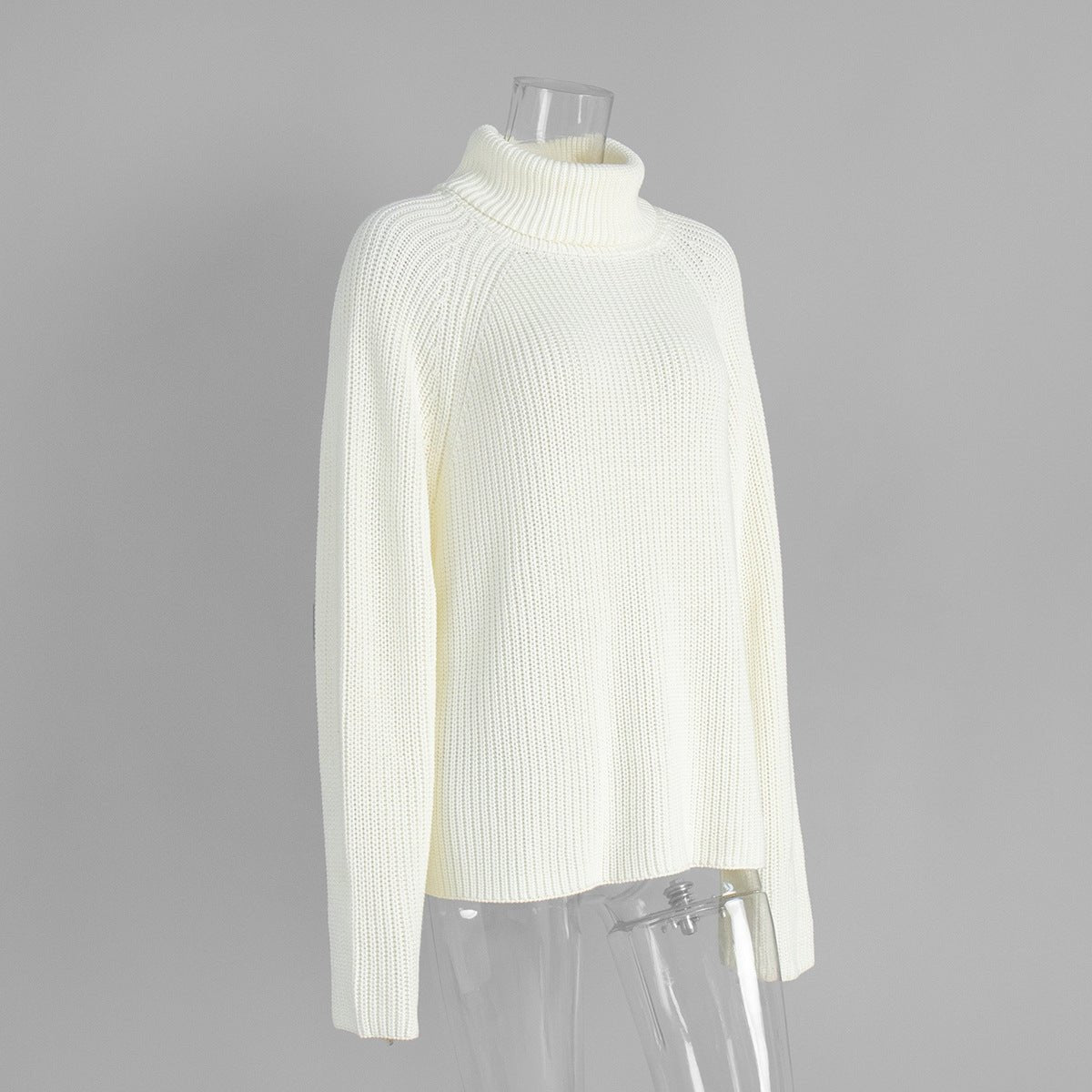 Open - Back Chunky Turtleneck Sweater - TayDiane