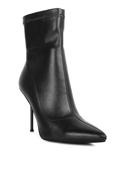 Pointed Toe High Heel Ankle Boot - TayDiane