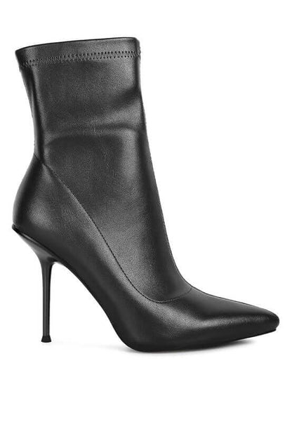 Pointed Toe High Heel Ankle Boot - TayDiane