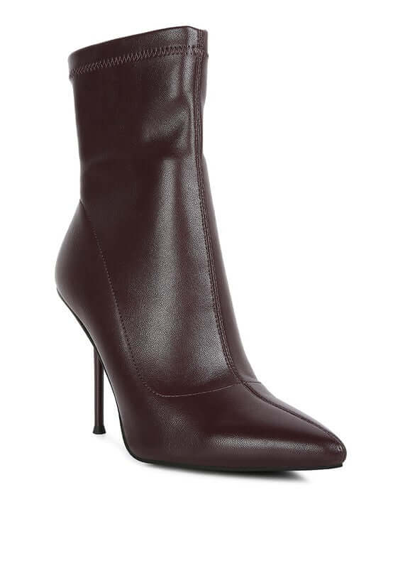 Pointed Toe High Heel Ankle Boot - TayDiane