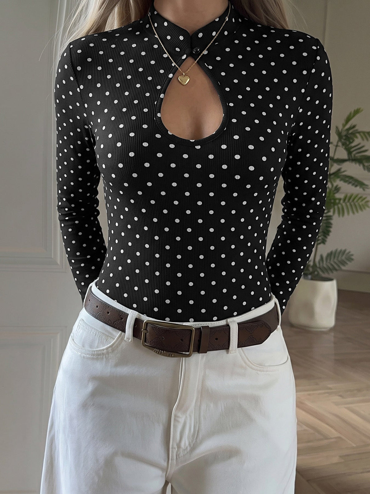 Polka Dot Charm Bodysuit - Taydiane