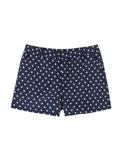 Polka Dot Zipper Jacket & Shorts Set - Taydiane