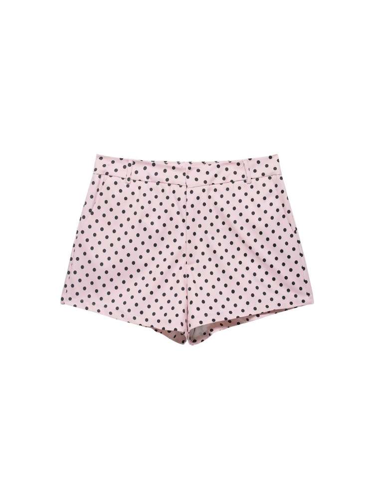 Polka Dot Zipper Jacket & Shorts Set - Taydiane