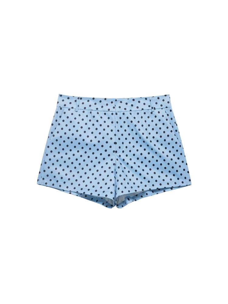 Polka Dot Zipper Jacket & Shorts Set - Taydiane