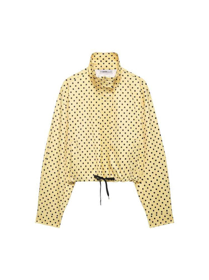 Polka Dot Zipper Jacket & Shorts Set - Taydiane