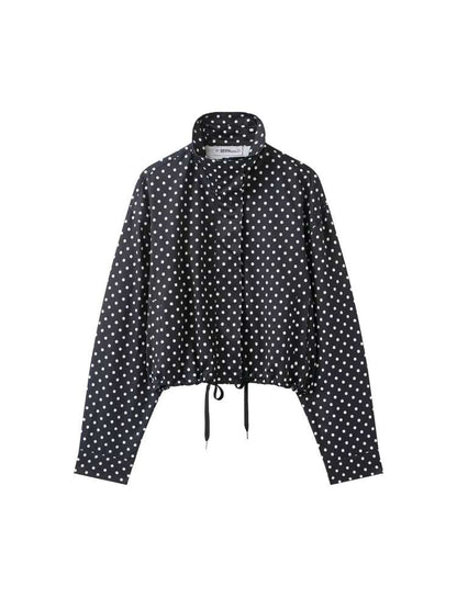 Polka Dot Zipper Jacket & Shorts Set - Taydiane